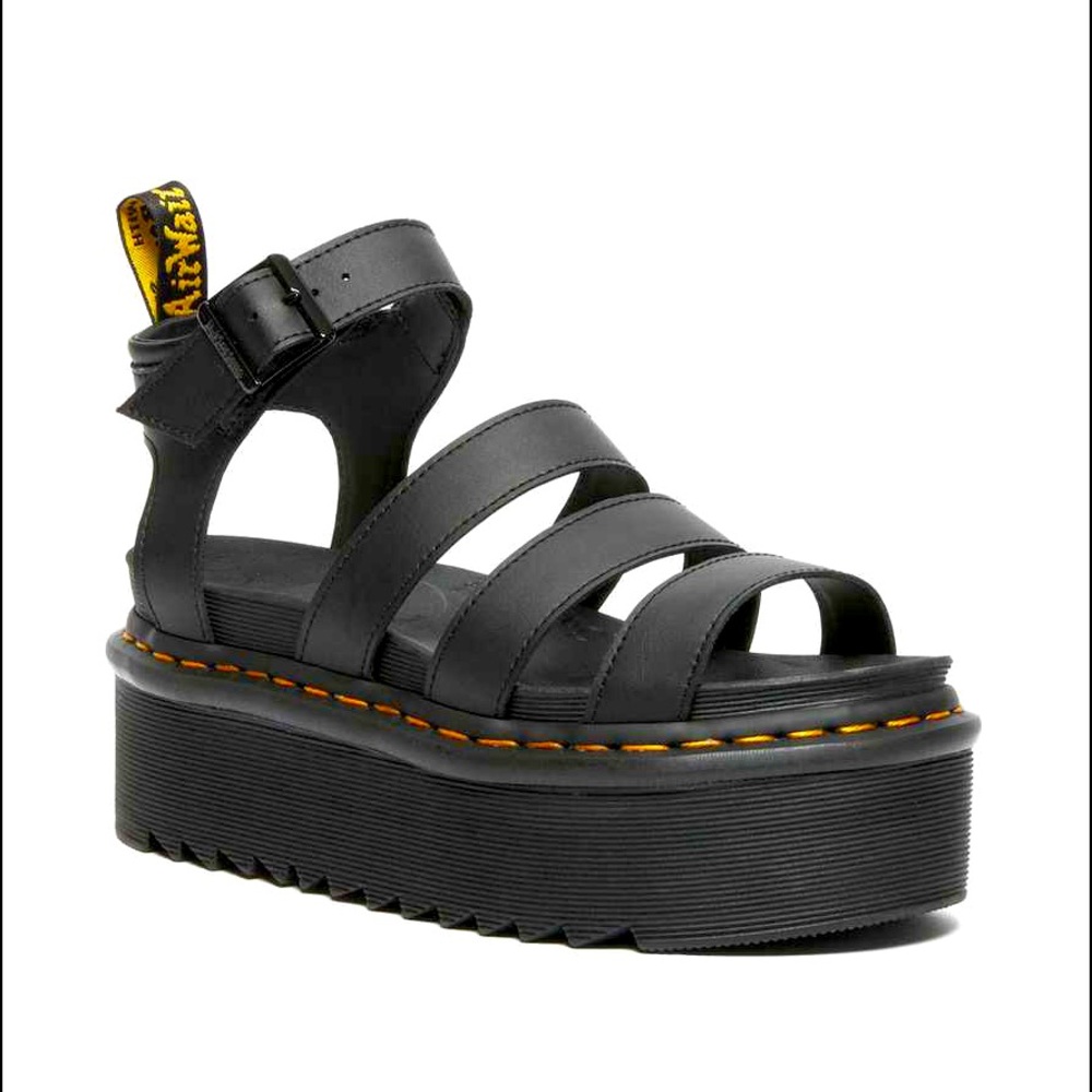 BLAIRE HYDRO LEATHER PLATFORM STRAP SANDALS